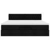 vidaXL Ottoman-Bett mit Matratze & LEDs Schwarz 160x200 cm Stoff