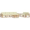 vidaXL Outdoor-Sofagarnitur 6 stk. Wei&szlig; und Creme
