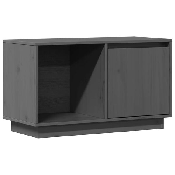 vidaXL TV-Schrank Grau 74x35x44 cm Massivholz Kiefer