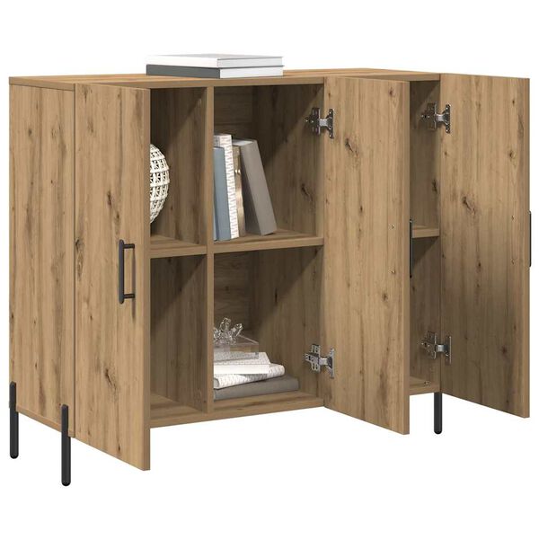 vidaXL Sideboard Artisan-Eiche 90 x 34 x 80 cm Holzwerkstoff