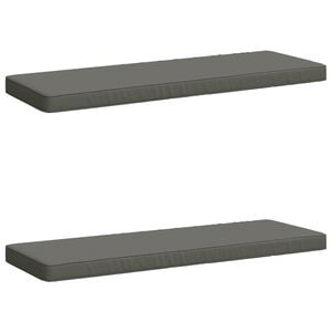 vidaXL 2-teilige Bankkissen VUGHT 2 stk. 100 % Polyester Grau