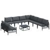 vidaXL Gartensofa-set 10 Stk. Schwarz Stahl
