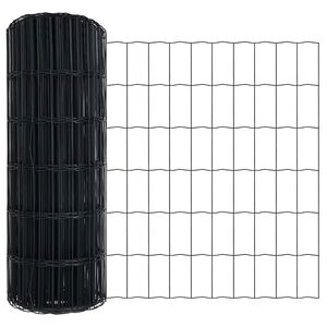 vidaXL Eurozaun Grau 0,6 x 50 m PVC-beschichtetes Eisen