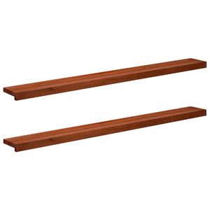 vidaXL Fensterb&auml;nke 2 stk. Braun 160 x 20 x 2 cm Massivholz Buche