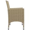 vidaXL 3-tlg. Bistro-Set Poly Rattan und Hartglas Beige