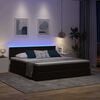 vidaXL Bett mit Stauraum und LED mit LED Schwarz 180 x 200 cm Samt