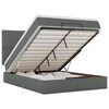 vidaXL Ottoman-Bett mit Matratze & LEDs Dunkelgrau 140x190 cm Stoff