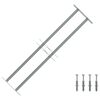 vidaXL Fenstergitter Verstellbar mit 2 Querst&auml;ben 700-1050 mm