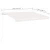 vidaXL Standmarkise Manuell Einziehbar 300x250 cm Creme