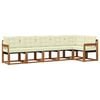 vidaXL Outdoor-Sofagarnitur 6 Stk. Natur und Creme