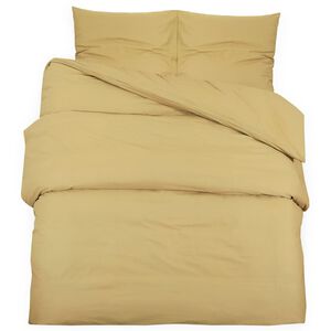 vidaXL Bettw&auml;sche-Set Taupe 135x200 cm Baumwolle