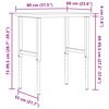 vidaXL Werkbank 80x60x(73-99,5) cm Massivholz Akazie Rechteckig