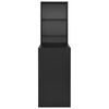 vidaXL Bartisch mit Schrank Schwarz 115x59x200 cm