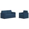 vidaXL Sofa Set 2 stk. Blau Stoff