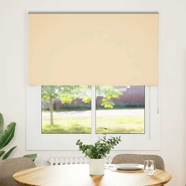vidaXL Verdunkelungsrollo Beige 140x150 cm Stoffbreite 136,6 cm