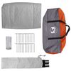 vidaXL Familienzelt mit Dach Grau und Orange 762 x 655 x 218 cm Taft