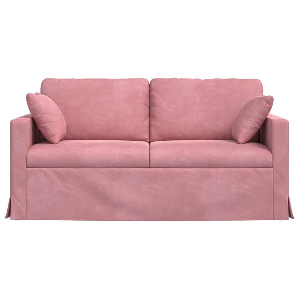 vidaXL Sofa Rosa Gesamtabmessungen: 158 x 78 x 80 cm (B x T x H) Samt
