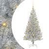 vidaXL Weihnachtsbaum mit 150 LEDs mit St&auml;nder Silber 120 cm PET