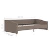 vidaXL Tagesbett USB Taupe Stoff 90x200 cm