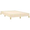 vidaXL Boxspringbett mit Matratze & LED Creme 120x190 cm Stoff