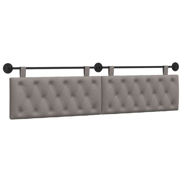 vidaXL H&auml;ngevorderseite Wandmontiert Taupe 210 x 55 x 7 cm Stoff