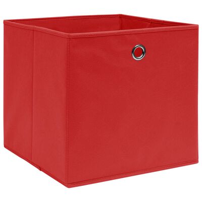 vidaXL Aufbewahrungsboxen 4 Stk. Vliesstoff 28x28x28 cm Rot