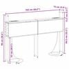 vidaXL Kopfteil mit Stauraum mit Ladestation Grau Sonoma Holzwerkstoff