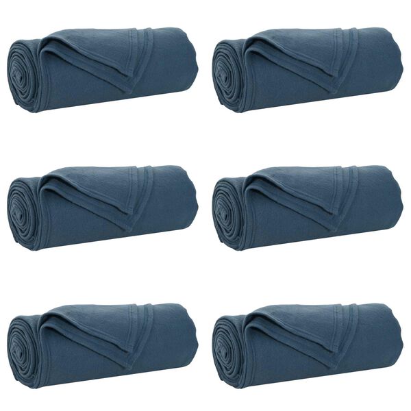 vidaXL Wohndecken 6 pcs Marineblau 200 x 150 cm Fleece