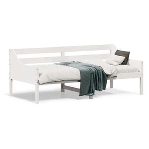 vidaXL Tagesbett ohne Matratze Wei&szlig; 90x190 cm Massivholz Kiefer
