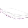 vidaXL Matratze Weiß und Grau 70 x 200 cm Gel-Speicherschaum