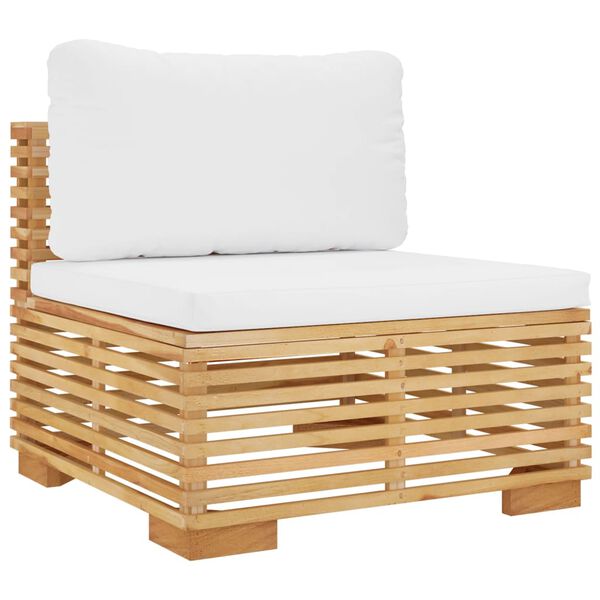 vidaXL 11-tlg. Garten-Lounge-Set mit Kissen Massivholz Teak