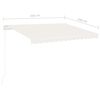 vidaXL Markise Manuell Einziehbar mit LED 350x250 cm Creme