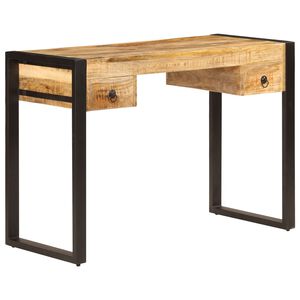 vidaXL Schreibtisch mit 2 Schubladen 110 x 50 x 77 cm Mangoholz Massiv