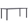 vidaXL Esstisch Schwarz und Betongrau 200 x 100 x 75 cm MDF