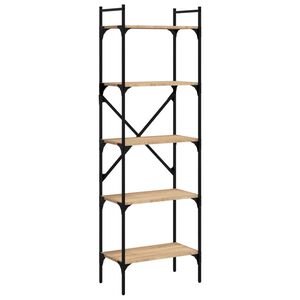vidaXL B&uuml;cherregal 5 F&auml;cher Sonoma-Eiche 56x31,5x174 cm Holzwerkstoff