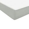 vidaXL Boxspringbett mit Matratze Hellgrau 90x220 cm Samt