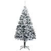 vidaXL K&uuml;nstlicher Weihnachtsbaum mit Schnee Gr&uuml;n 180 cm PVC
