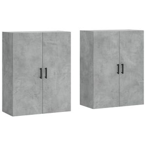vidaXL Wandschr&auml;nke 2 Stk. Betongrau 69,5x34x90 cm