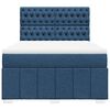 vidaXL Boxspringbett mit Matratze Blau 140x190 cm Stoff