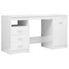 vidaXL Schreibtisch Hochglanz-Wei&szlig; 140x50x76 cm Holzwerkstoff