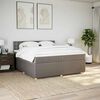 vidaXL Boxspringbett mit Matratze Taupe 200x200 cm Stoff