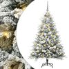 vidaXL K&uuml;nstlicher vorbeleuchteter Weihnachtsbaum mit Kugelset Gr&uuml;n