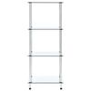 vidaXL Regal mit 4 Ablagen Transparent 40x40x100 cm Hartglas