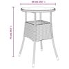 vidaXL 3-tlg. Garten-Bistro-Set mit Kissen Beige Poly Rattan