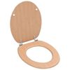 vidaXL Toilettensitze 2 Stk. mit Deckel MDF Bambus-Design