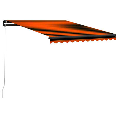 vidaXL Markise Manuell Einziehbar mit LED 300x250 cm Orange & Braun