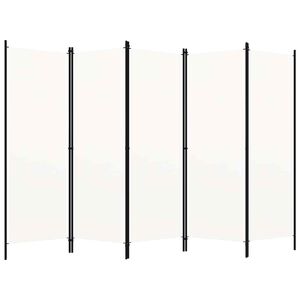 vidaXL 5-tlg. Raumteiler Wei&szlig; 250x180 cm