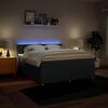 vidaXL Boxspringbett mit Matratze Blau 180x200 cm Stoff