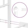 vidaXL Bettgestell mit Kopfteil Metall Weiß 135x190 cm