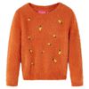 Kinderpullover Gestrickt Dunkelorange 116